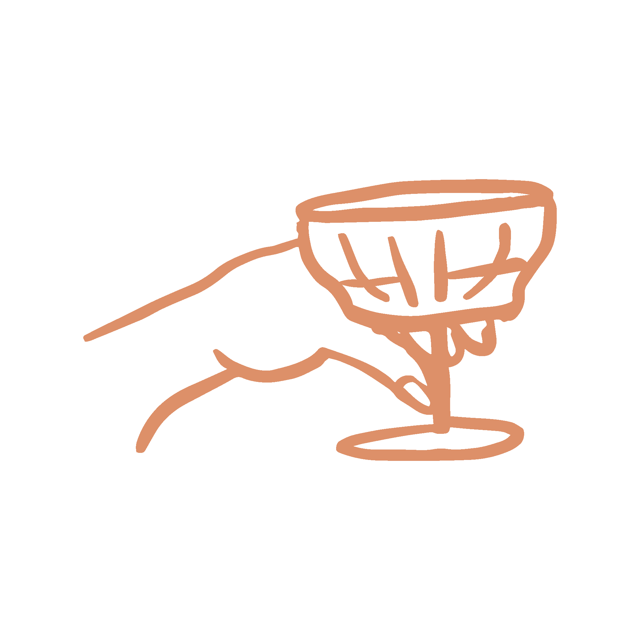 illustration holding a glass